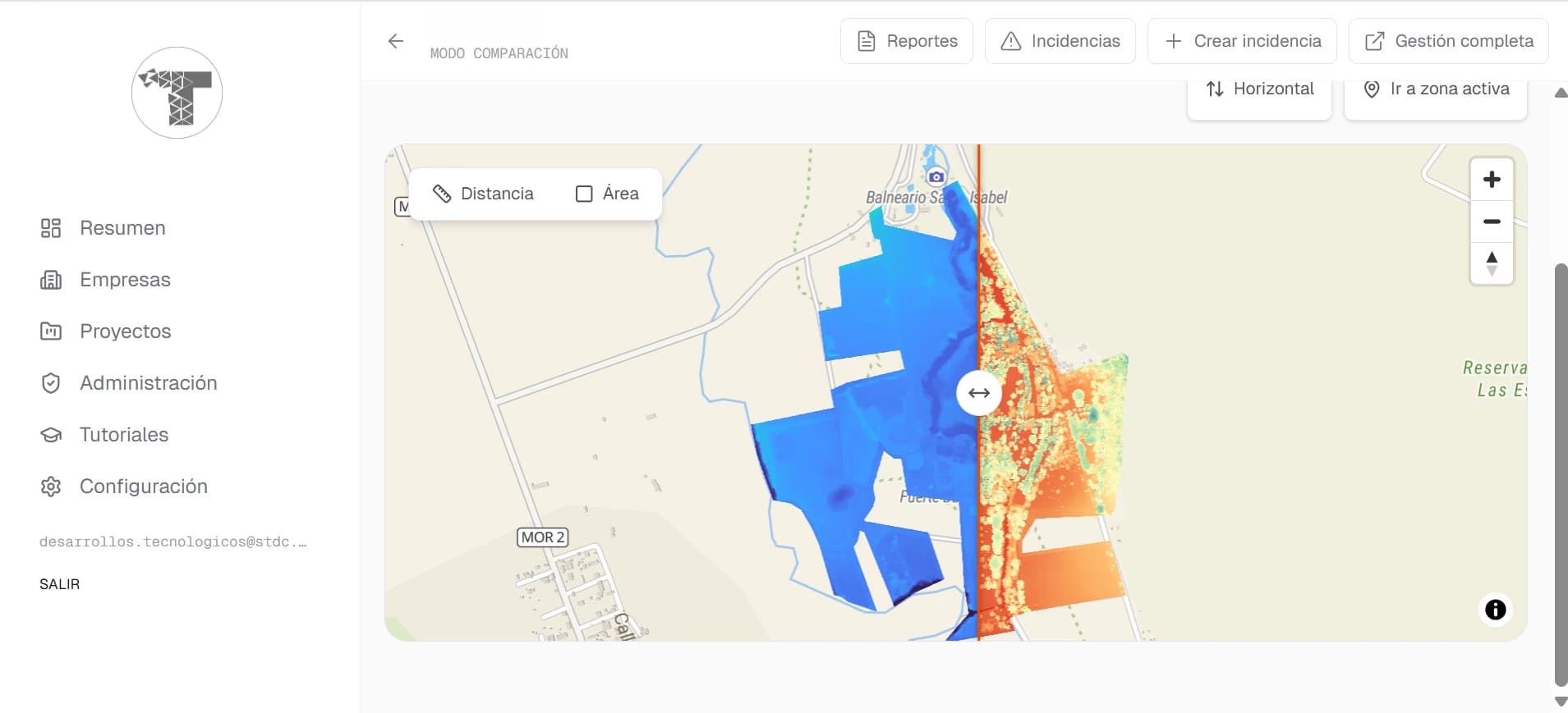 Comparación del Modelo Digital de Elevaciones (MDE) y el Modelo Digital del Terreno (MDT) en Plataforma TDC